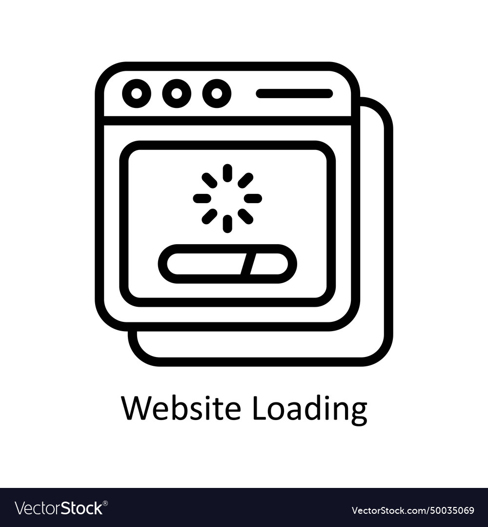 Website loading outline icon style