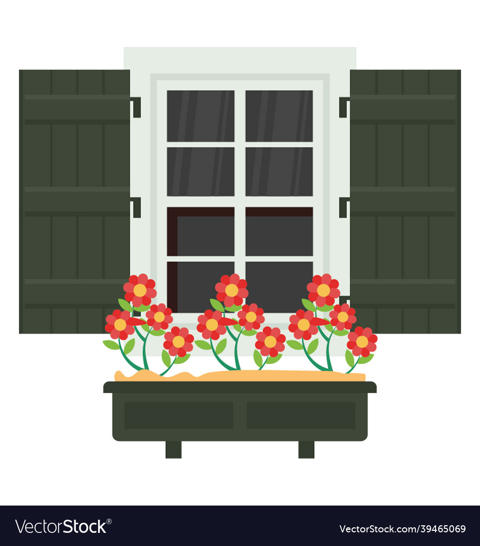 Window shutter Royalty Free Vector Image - VectorStock