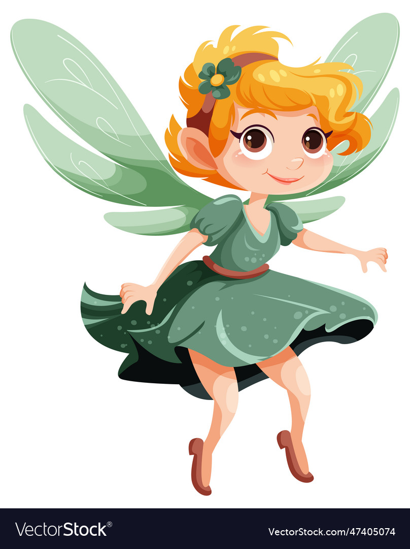 Beautiful fairy cartoon character Royalty Free Vector Image