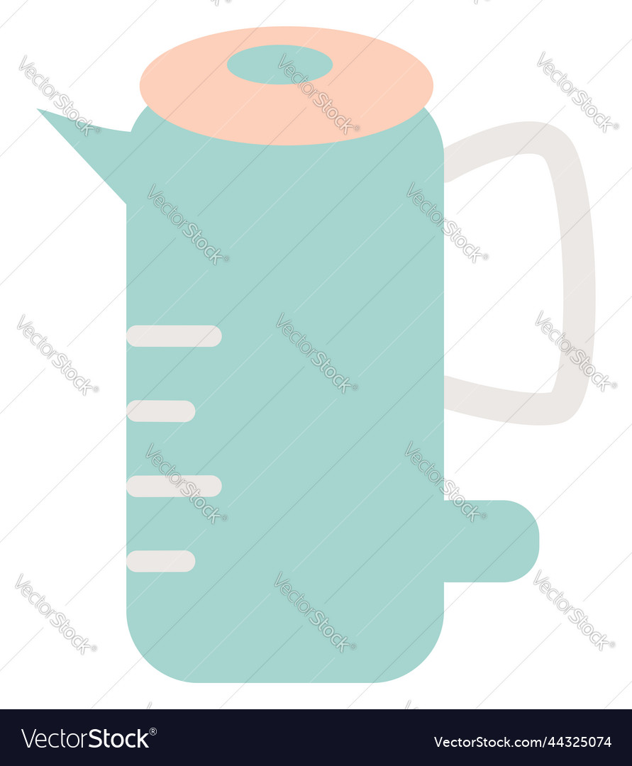 Blue kettle on a white background