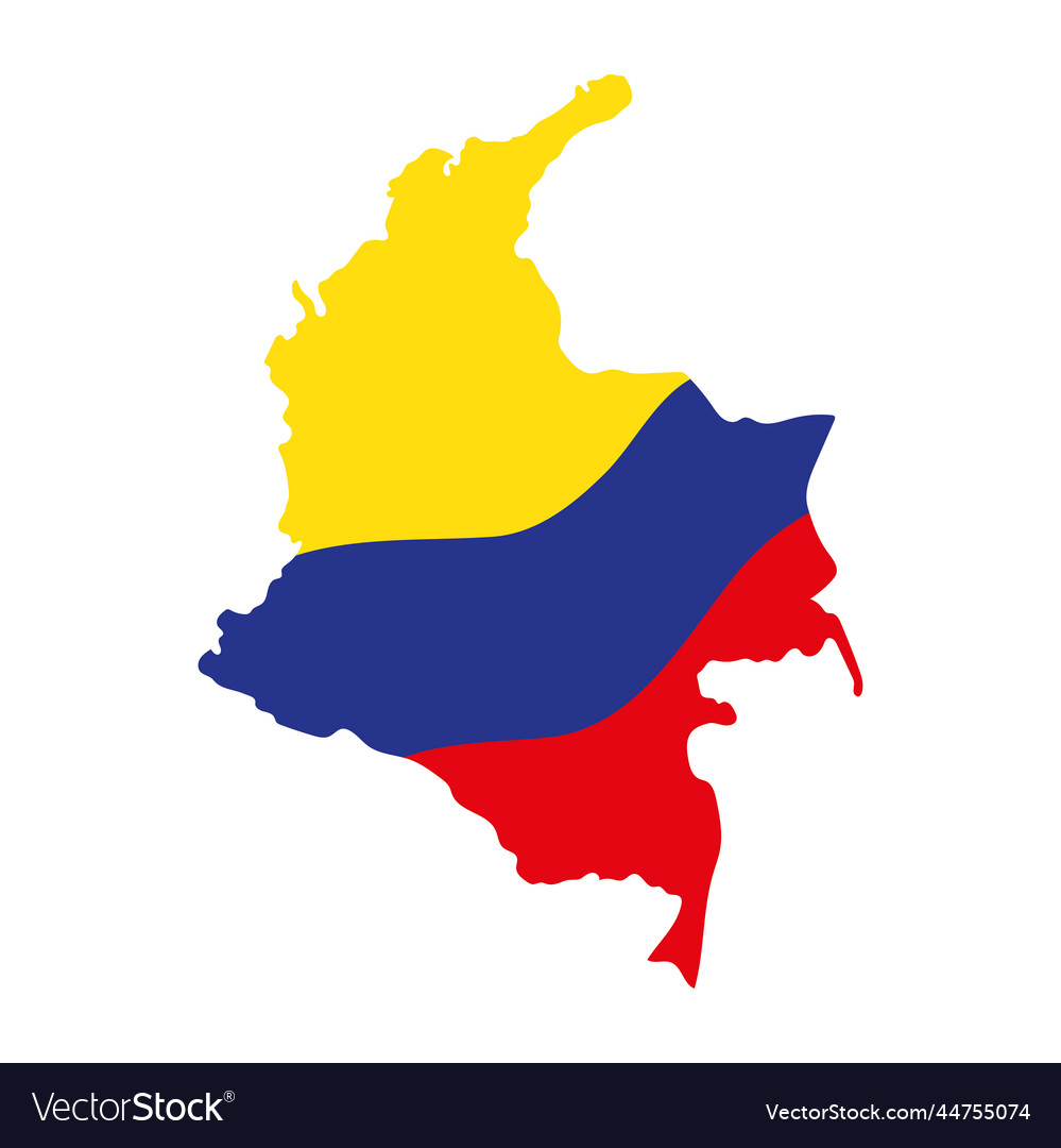 Colombian map and flag