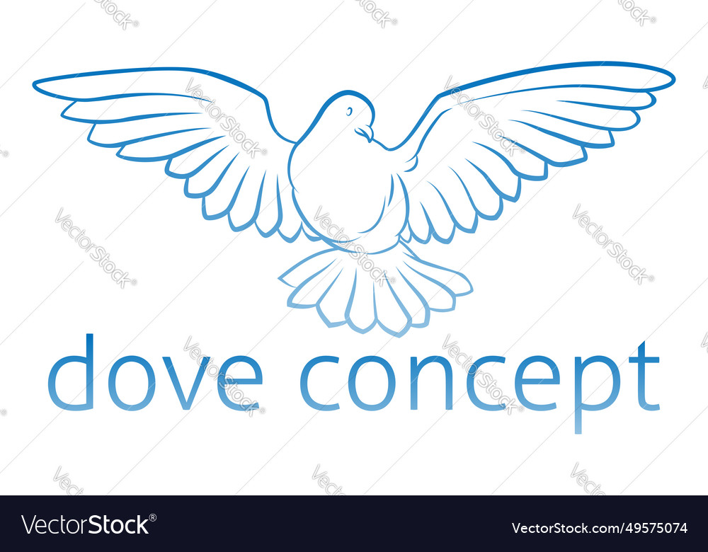 Dove concept graphic Royalty Free Vector Image