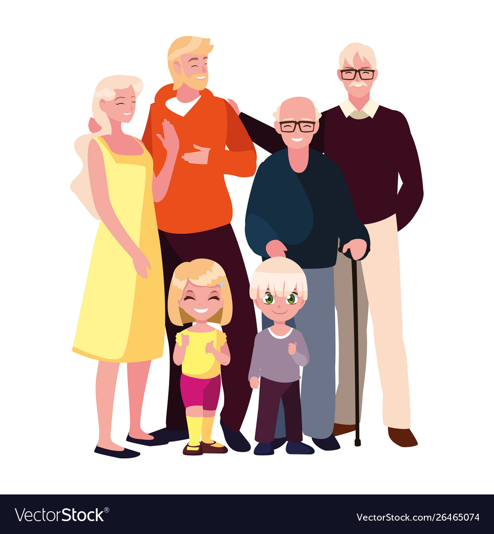 Family parents kids group people Royalty Free Vector Image