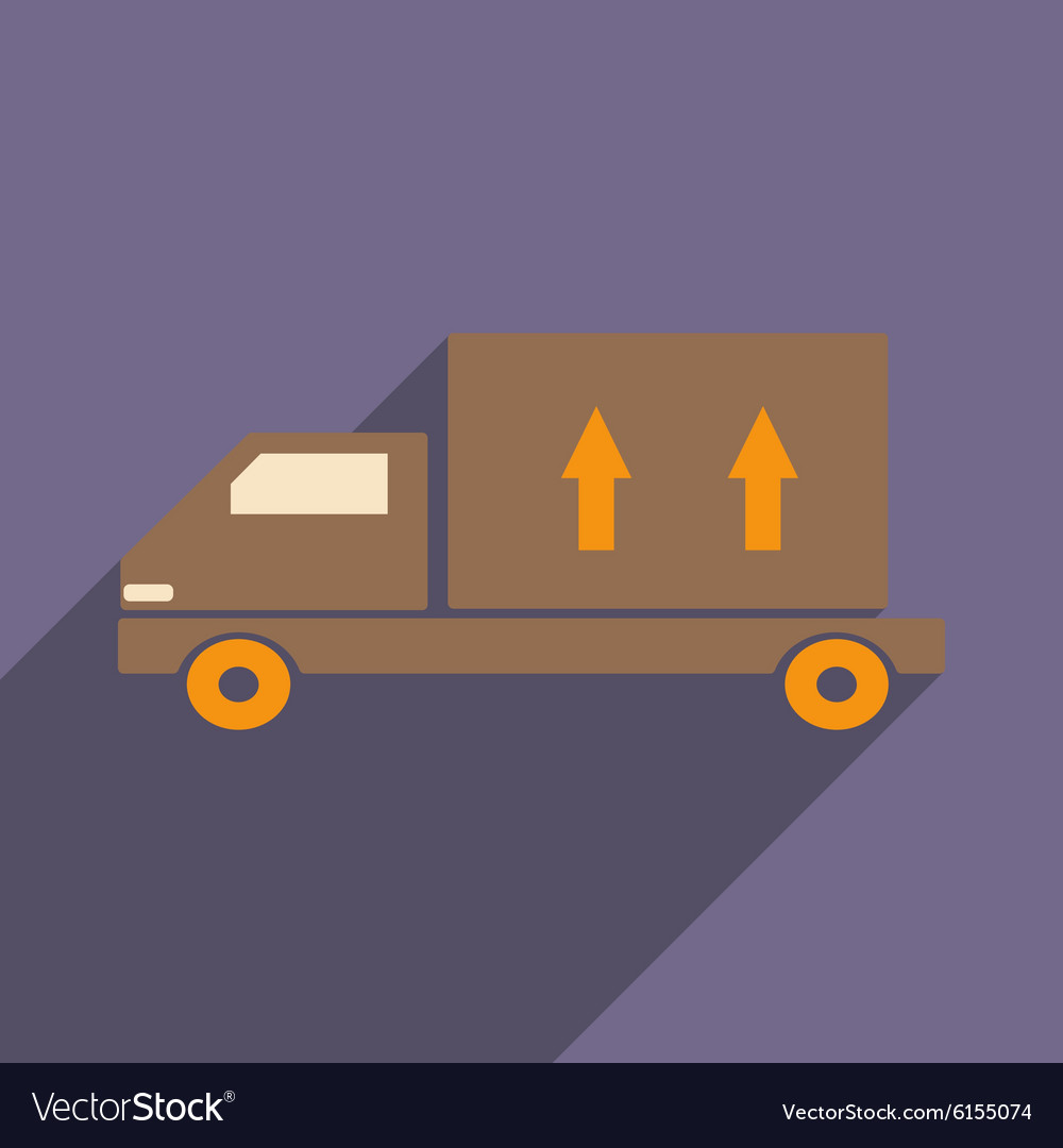 Flat with shadow icon and mobile application