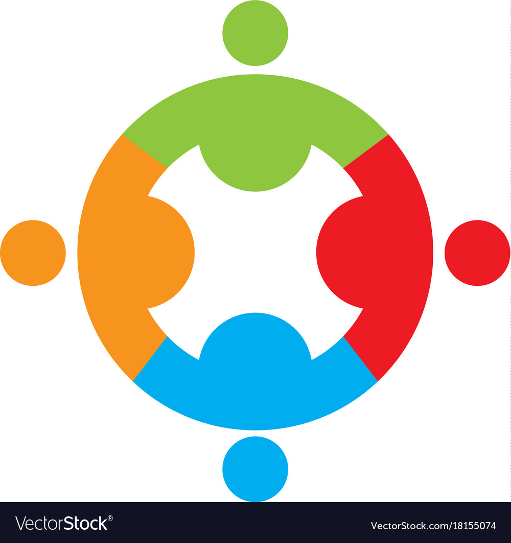 Isolated teamwork logo