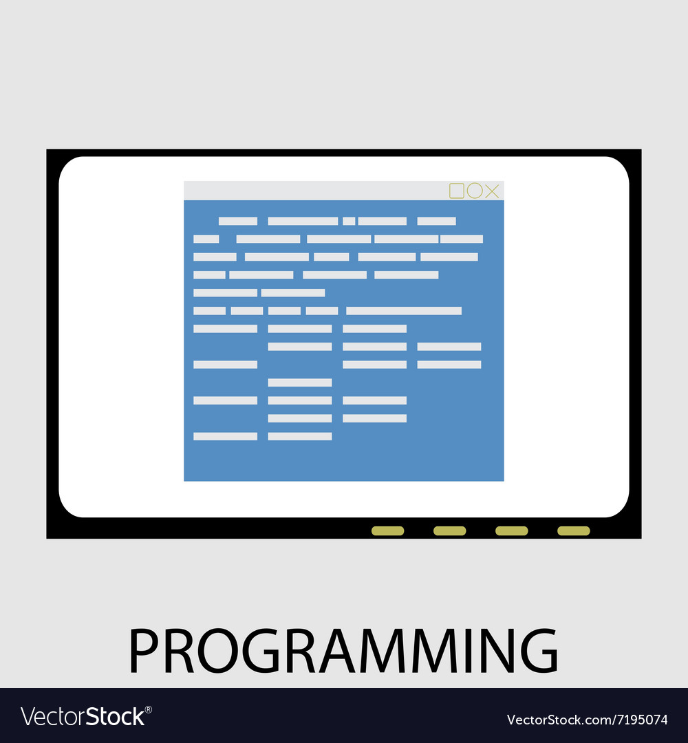 Programming icon flat design
