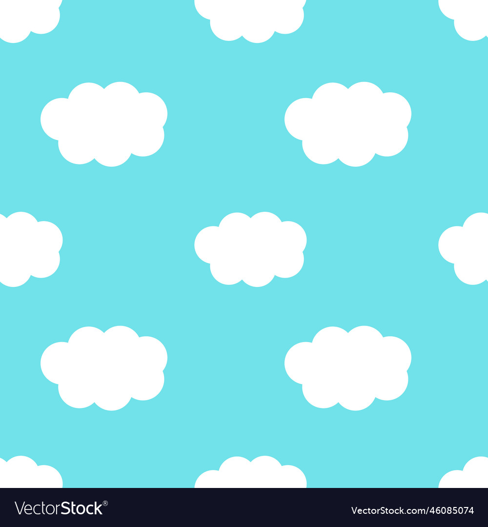 Sky with clouds seamless pattern vector image Sky with clouds seamless pattern