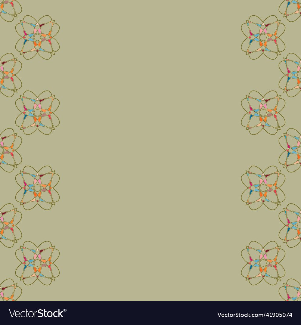 Spirograph pattern frame vector image Spirograph pattern frame