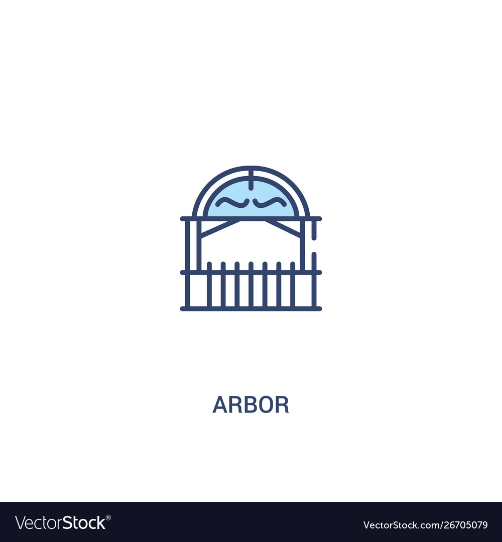 Arbor concept 2 colored icon simple line element vector image Arbor concept 2 colored icon simple line element