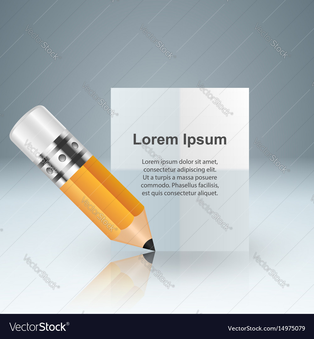 Business infographics pencil icon