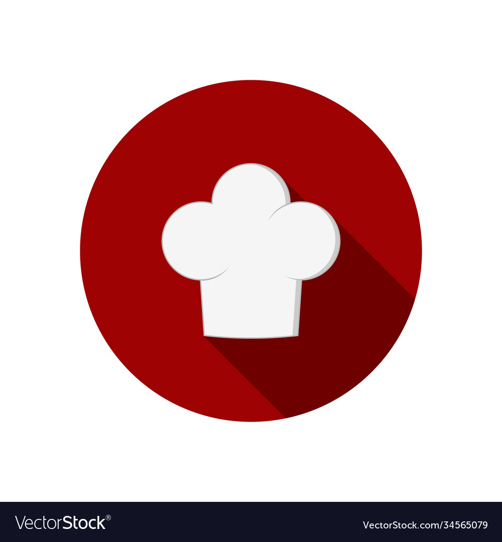 Chef hat icon isolated on white background Vector Image