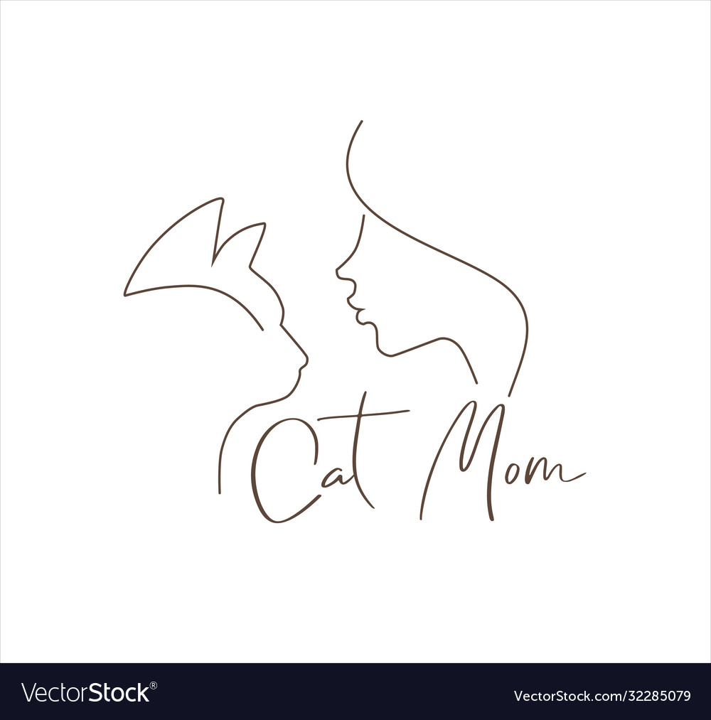 Elegant Cat Line Art Pattern