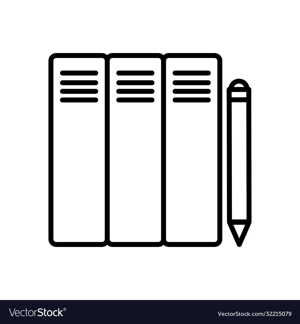 Files and pencil line style icon design