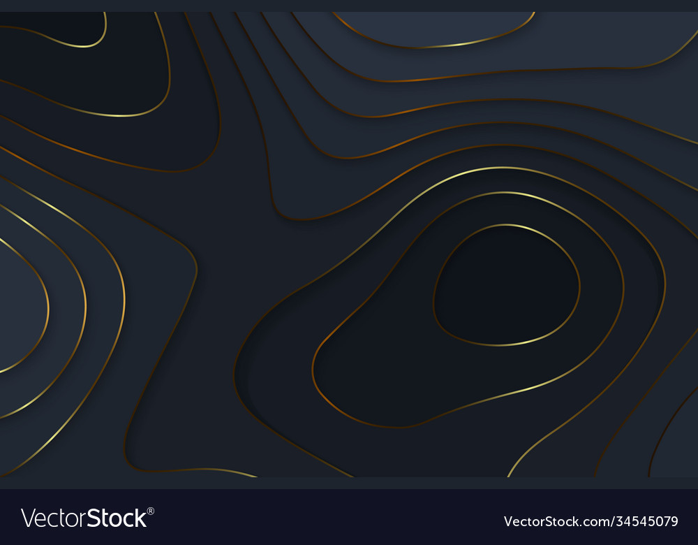 Geometric cut paper black luxury background