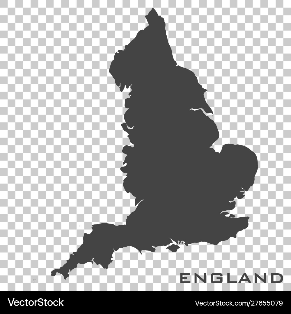 Icon map england on transparent background Vector Image