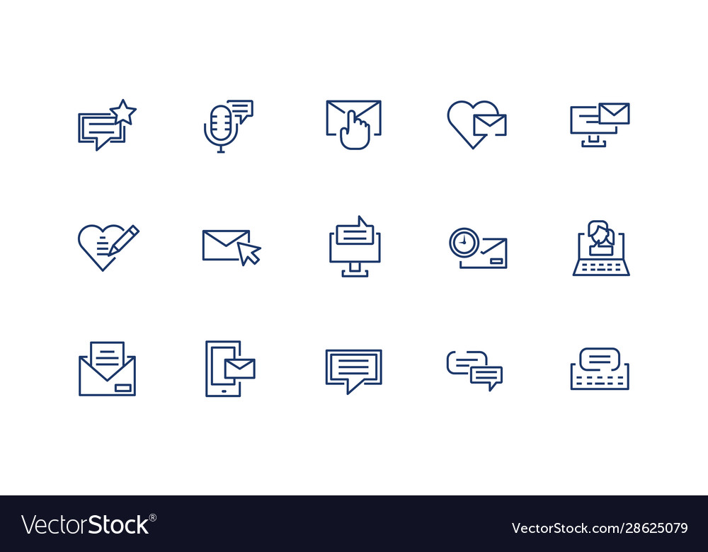 Isolated messages icon set design