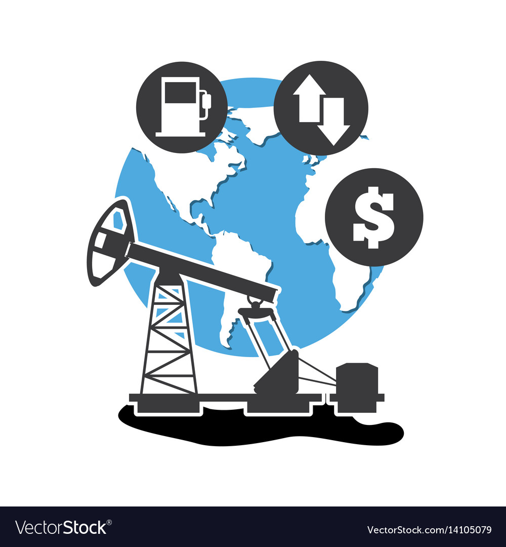 Oil industry business icons Royalty Free Vector Image