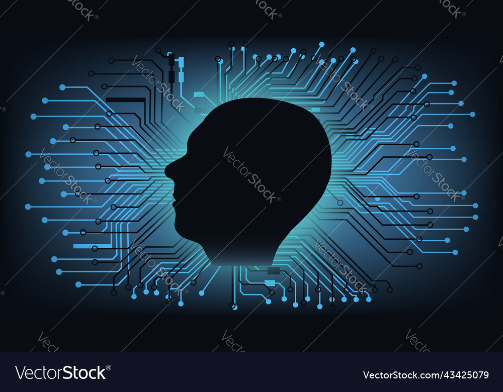 Couple profile silhouette over blue background Vector Image