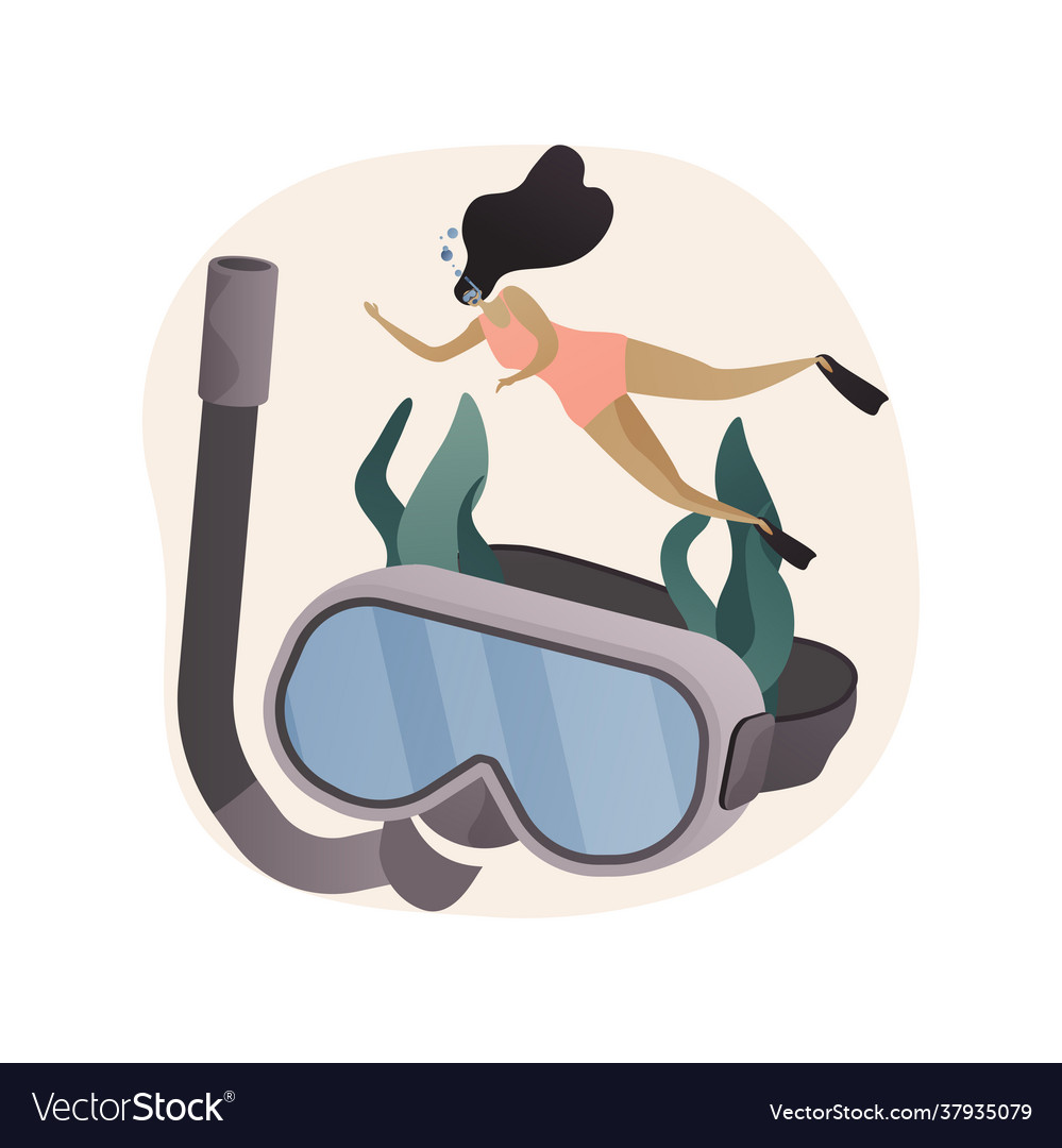 Snorkeling abstract concept Royalty Free Vector Image