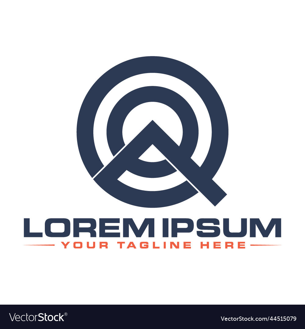 Unique qa letter logo design
