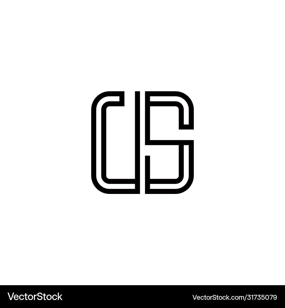 Us letter logo icon design template elements Vector Image