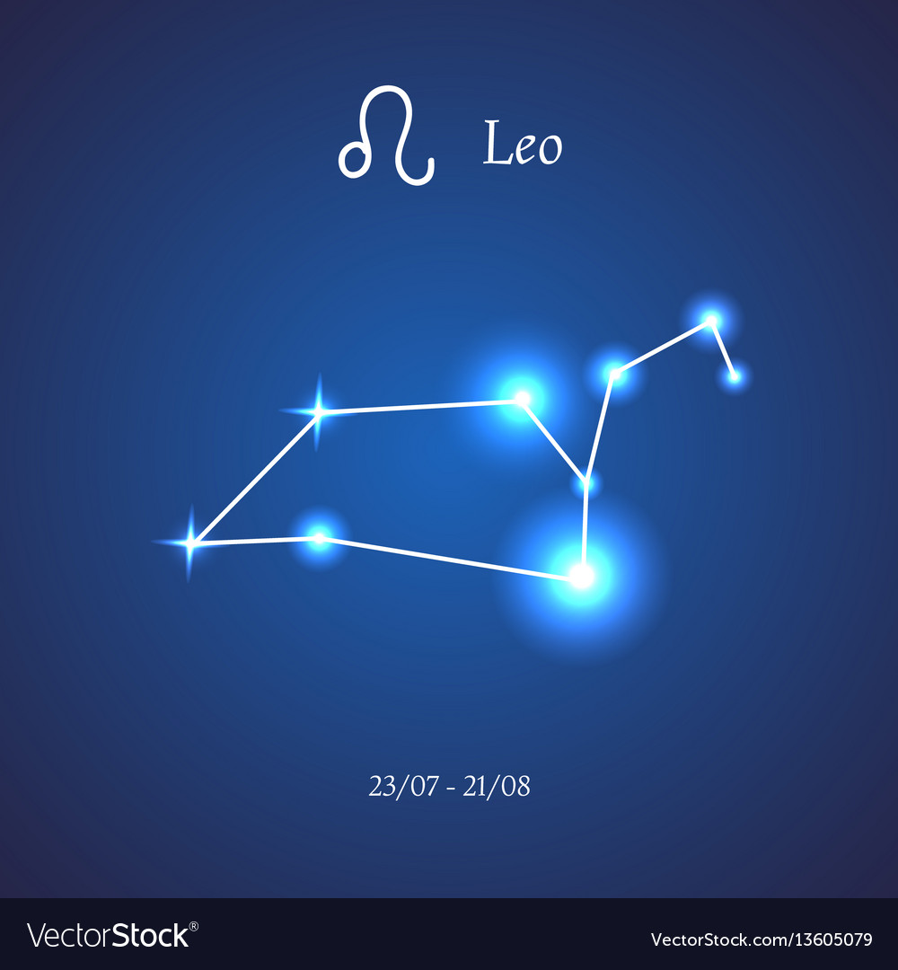 Zodiac Constellation Leo Lion Royalty Free Vector Image 1671