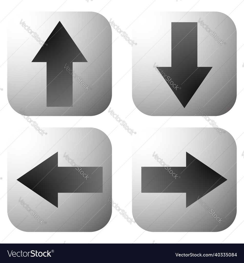 4-way arrows pointers cursors shapes vector image 4-way arrows pointers cursors shapes