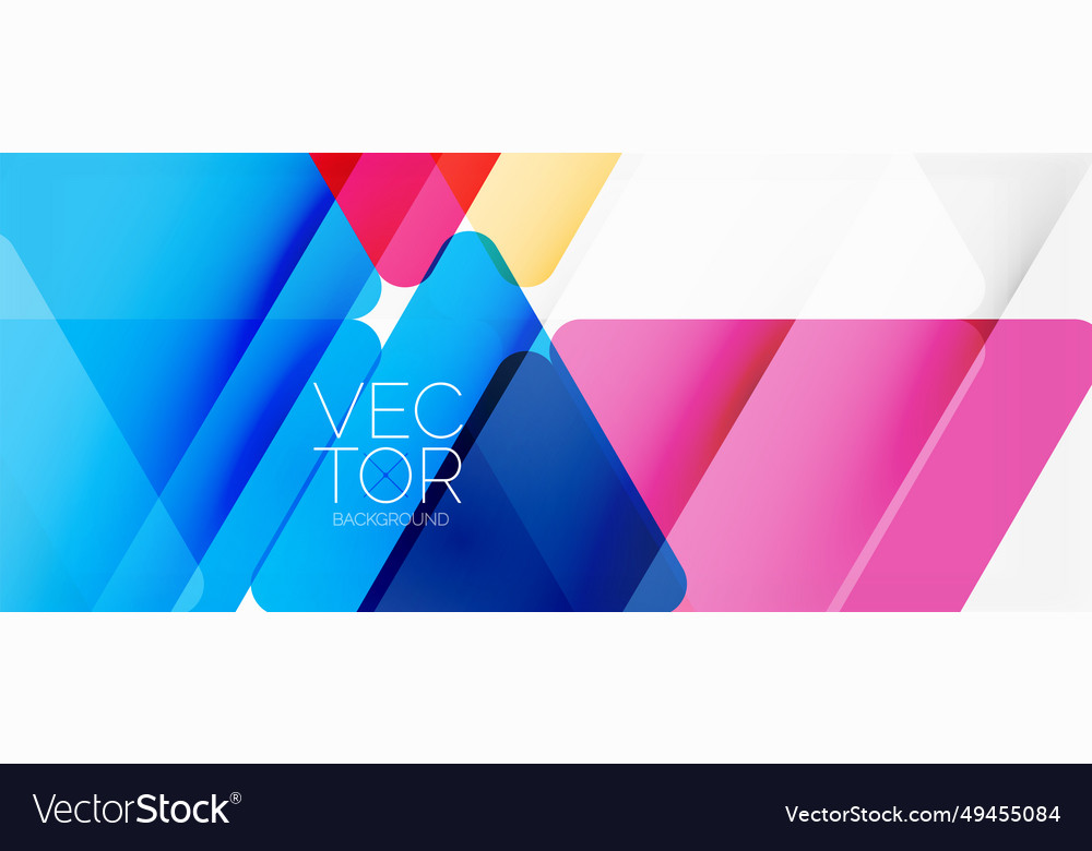 Abstract background color transparent triangles vector image Abstract background color transparent triangles