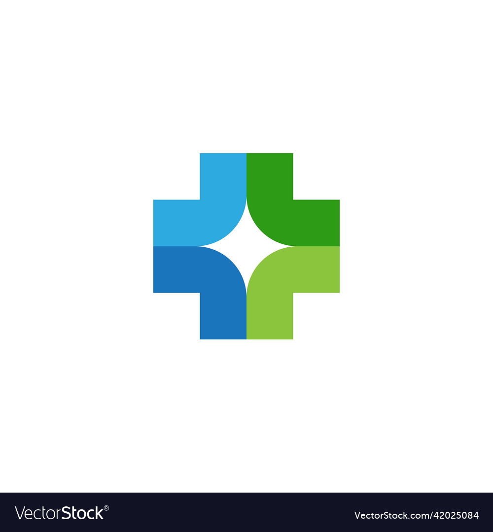 Cross medical logo Royalty Free Vector Image - VectorStock