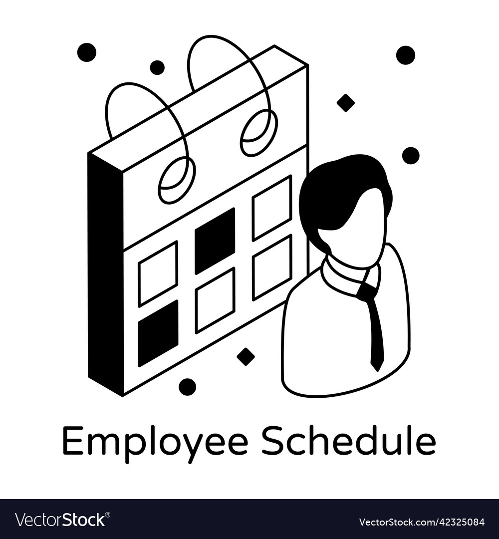employee-schedule-royalty-free-vector-image-vectorstock