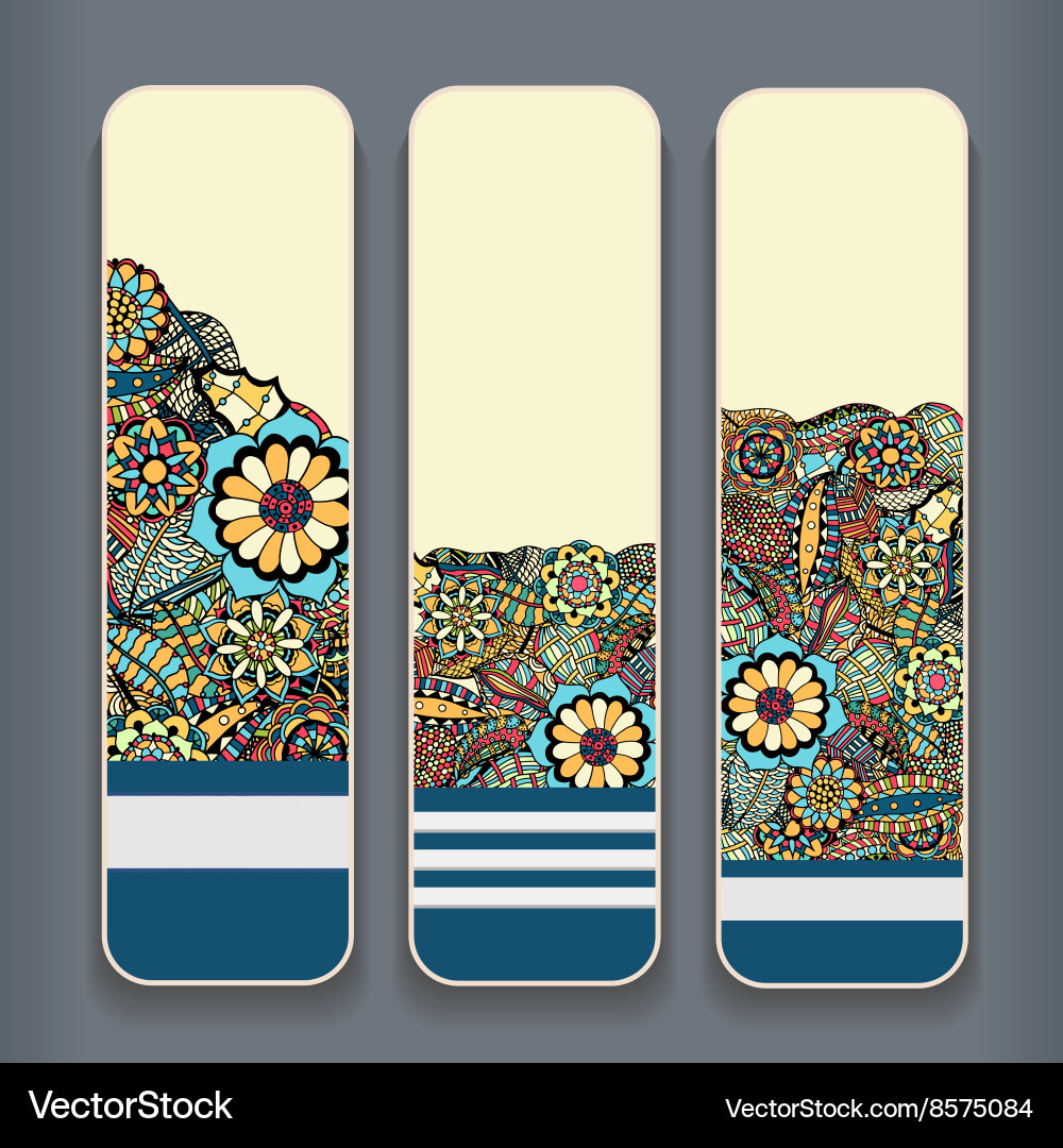 Ethnic pattern cards Royalty Free Vector Image
