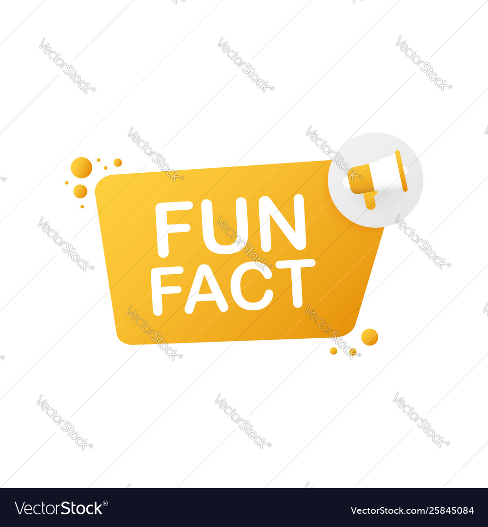 Hand holding megaphone - fun fact Royalty Free Vector Image