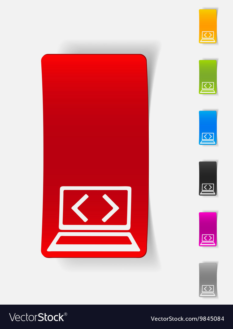 Realistic design element programming Royalty Free Vector
