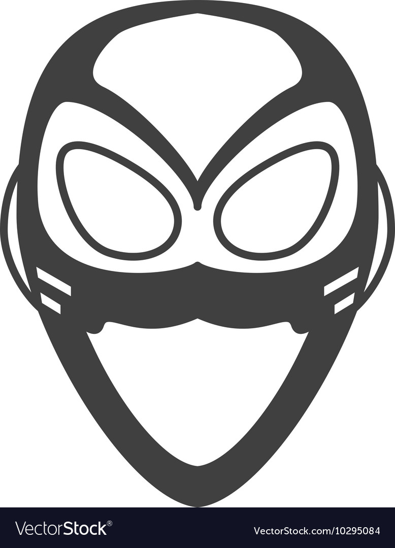 Superhero Superman Mask Face Design Royalty Free Vector