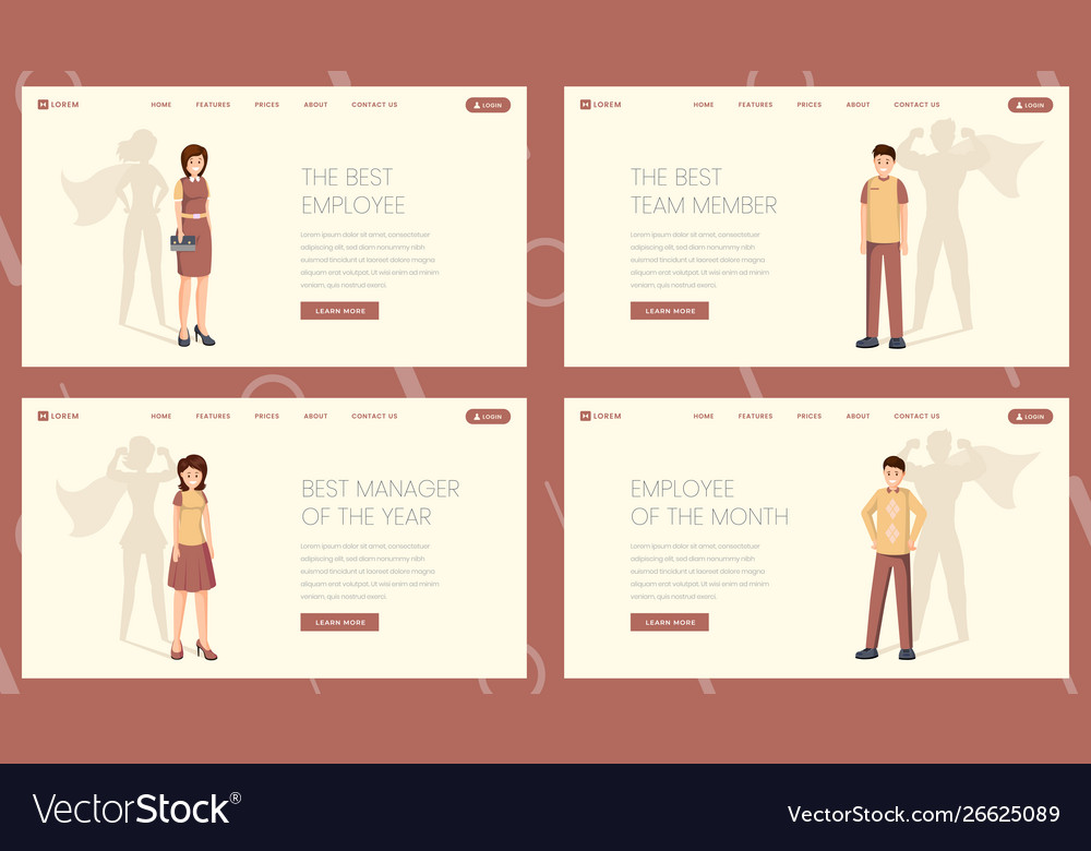 Best Worker Landing Page Template Set