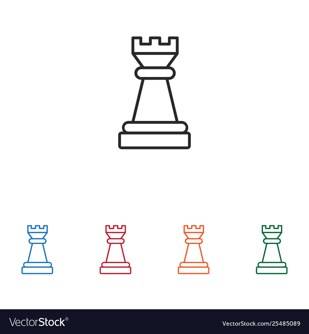 Chess rooks Royalty Free Vector Image - VectorStock