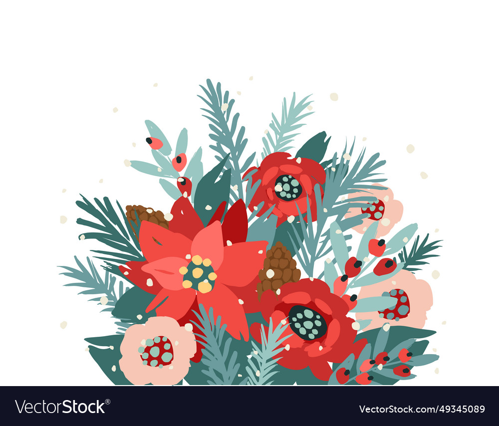Christmas and happy new year isolated vector image Christmas and happy new year isolated