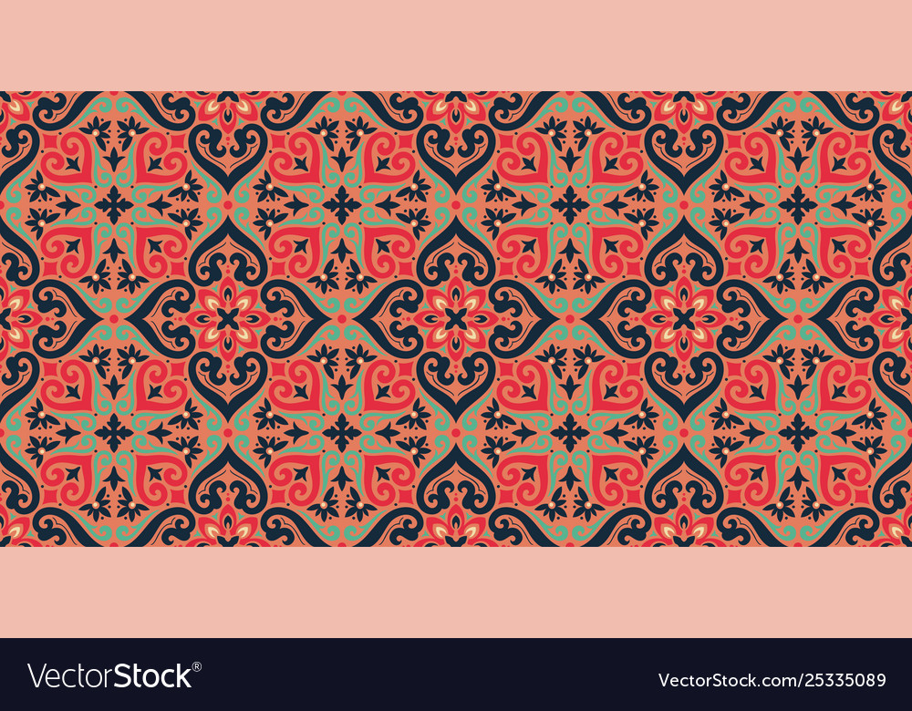 Damask seamless pattern background elegant vector image Damask seamless pattern background elegant