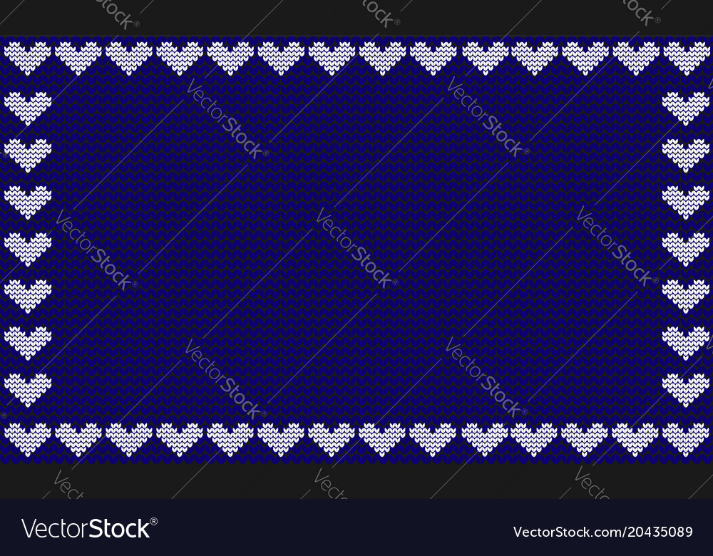 Deep blue fabric knitted background framed