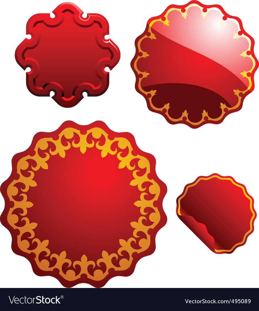 Elegant stickers and seals Royalty Free Vector Image