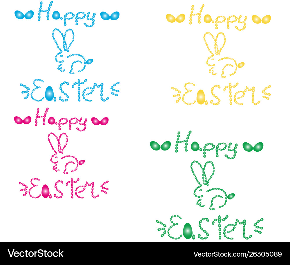 Happy easter rabbit Royalty Free Vector Image - VectorStock