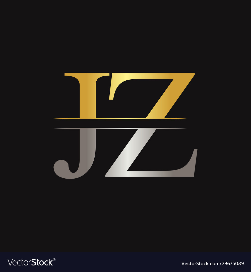 Jz letter type logo design template abstract