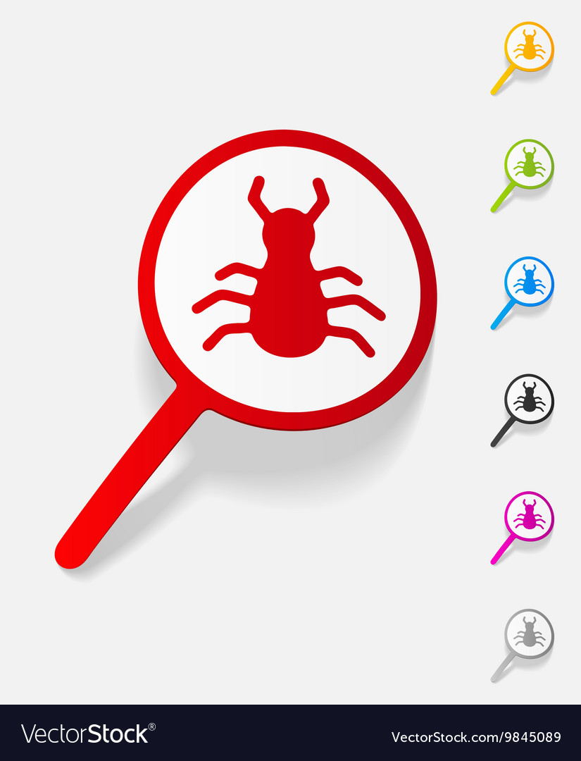 Realistic design element virus scan