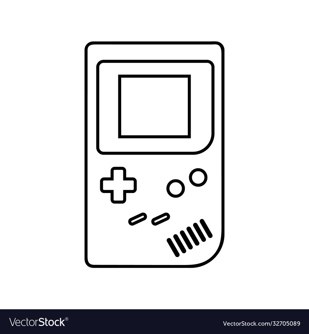 Retro handheld game console Royalty Free Vector Image