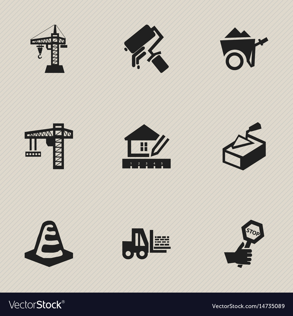 Set of 9 editable structure icons includes