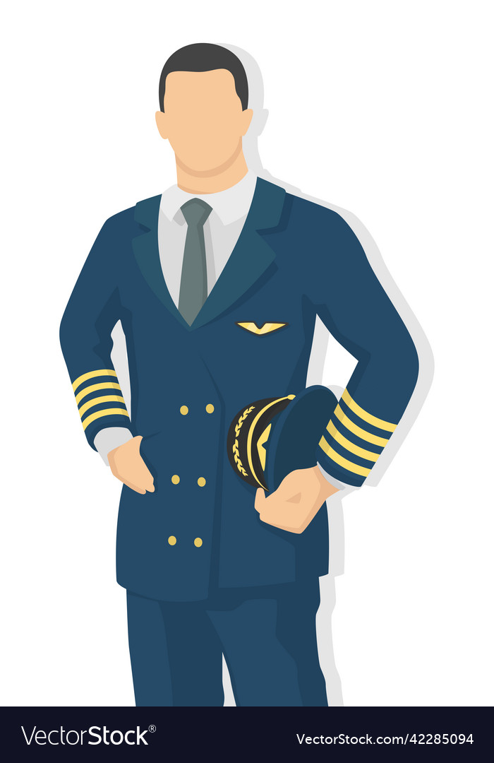 Airplane pilot in modern style