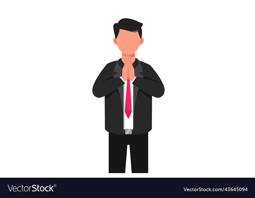 Business flat cartoon style drawing young Vector Image