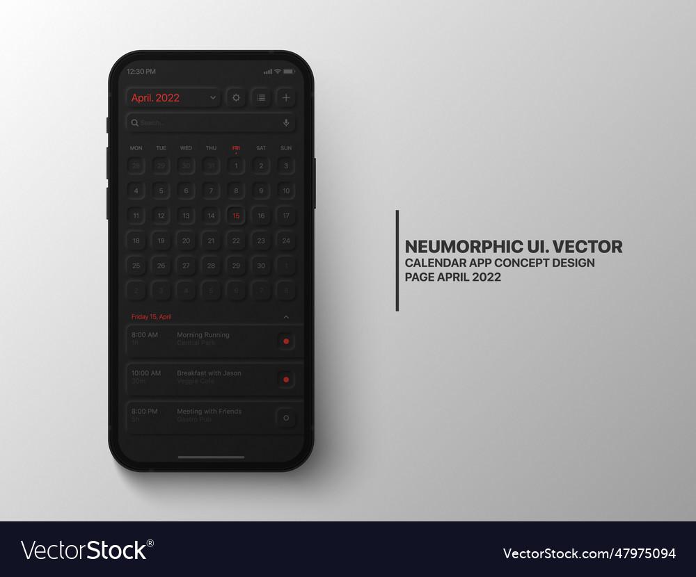 Calendar mobile app april 2022 with task manager