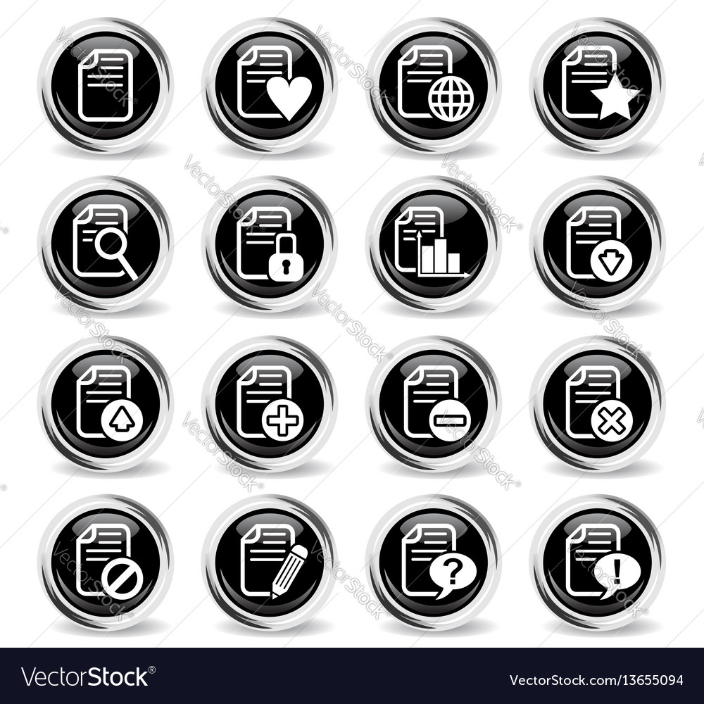 Document icon set