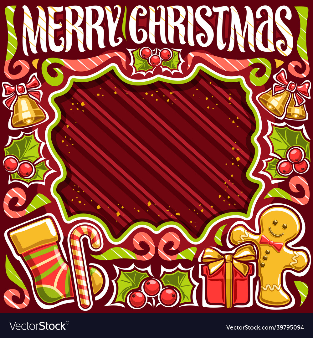 Frame for merry christmas vector image Frame for merry christmas